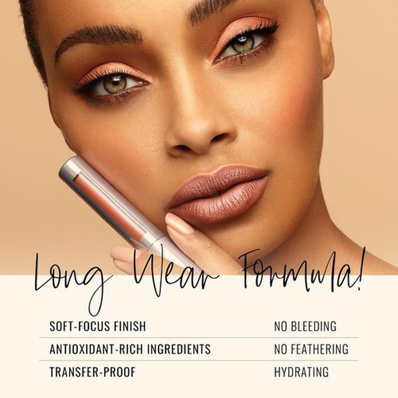 Runway Rogue Silk Glam Liquid Lipstick - Long-Lasting Frosted Pale Pink Shade | ‘Trophy Wife’