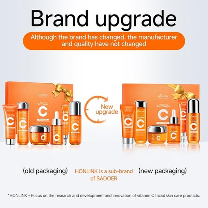 Skiennix 6-Piece Hydrating Skincare Set - Vitamin C & Niacinamide Face Care Kit | Perfect Valentine’s Day Gift for Women