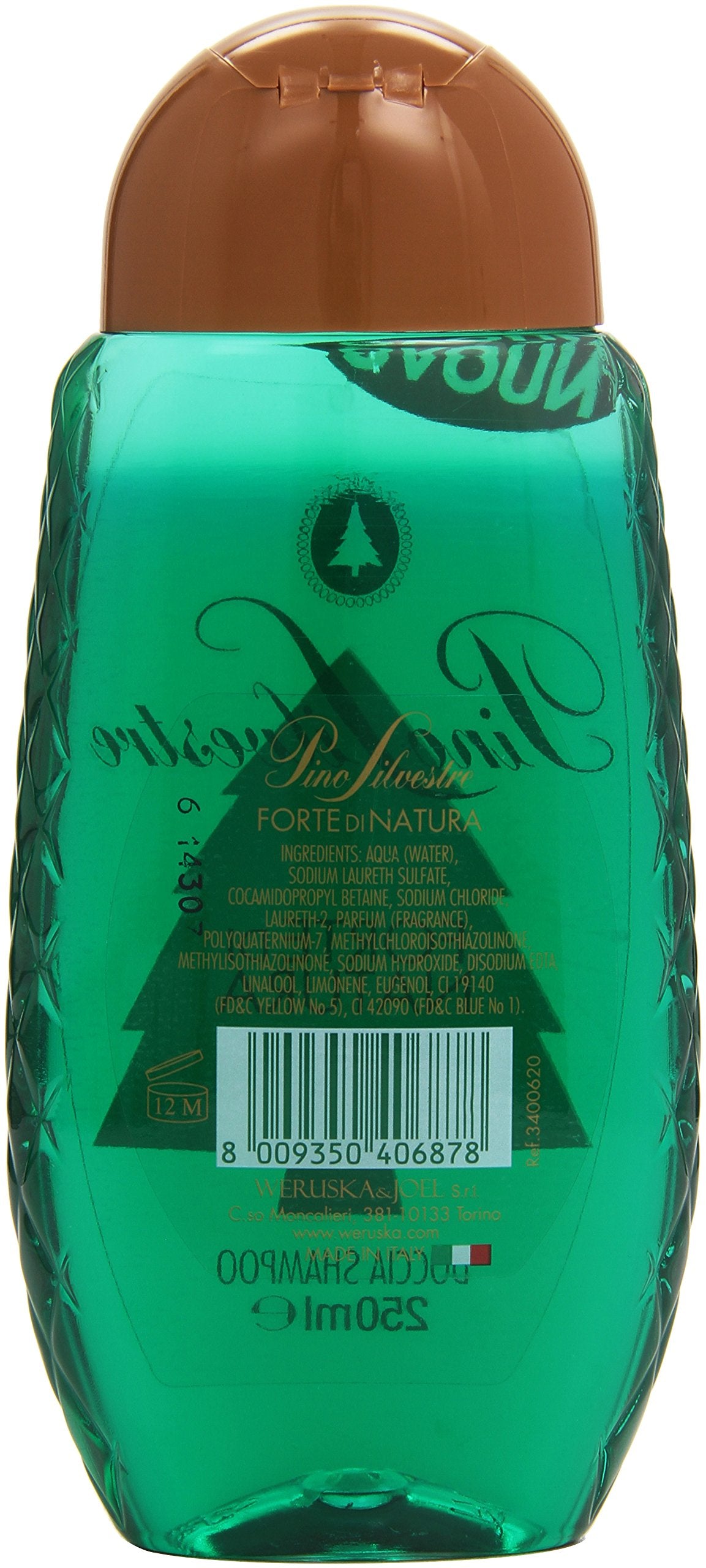 Pino Silvestre:"Forte Di Natura" ("Strong Nature") Shower Shampoo 250ml 8.45fl.oz [ Italian Import ]