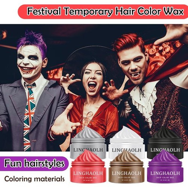 Skiennix Temporary Hair Color Wax - Instant Hair Dye for Festivals & Parties | 6 Vibrant Colors