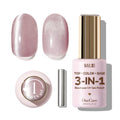 NAILOG Pink Cat Eye Gel Nail Polish 12ml Top Coat Color Gel Base One Step 3-In-1 Formula Soak Off UV Magnetic Gel Polish for Home DIY & Gifting | Pinky Cat