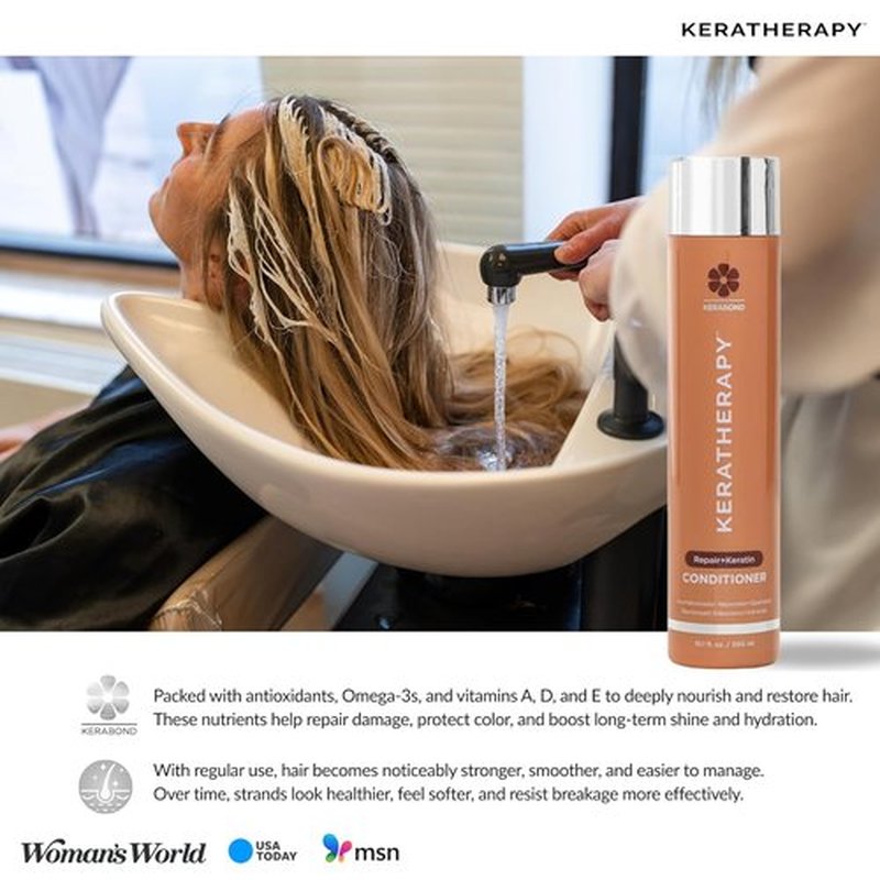 KERATHERAPY Keratin Infusion Repair Conditioner - Restore Dry, Damaged Hair with Caviar & Argan Oil | 10.1 fl. oz.