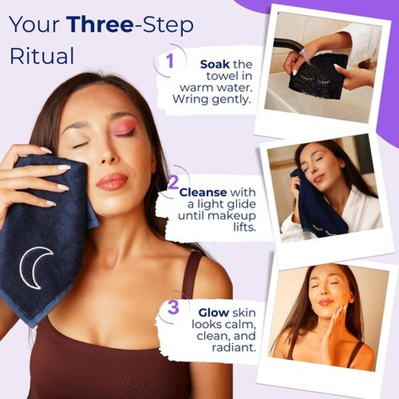 Marmaris Co. Luxury Makeup Washcloths for Face, 5-Pack Makeup Towels Face Washcloth, Viscose from Bamboo & Cotton