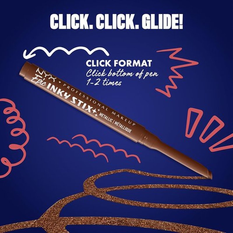 NYX PROFESSIONAL MAKEUP Epic Inky Stix Eyeliner - Waterproof Cream Gel Formula With 24HR Wear | 03 Kinetic Copper