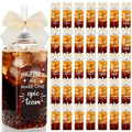 Skylety 36 Pcs Thank You Gifts for Coworker Back to School Gift Bulk 2026 Employee Appreciation Gifts Cups Bulk 13.5 oz Clear Skinny Tumblers with Straws Lids Bow(Team,Beige)