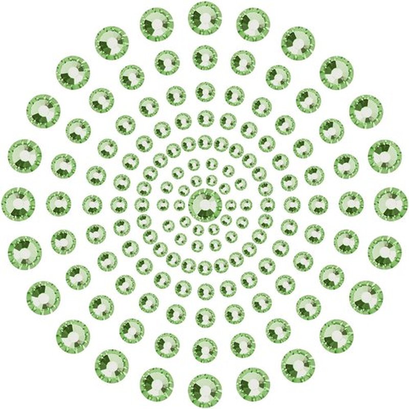 MUZOXEN Glass Rhinestones for Nails Art, 5100Pcs 7 Mixed Sizes Flat Back Rhinestones for Crafts, Flatback Round Crystal Gems for DIY Nail Makeup Jewelry Craftsartistic Creation - Light Green