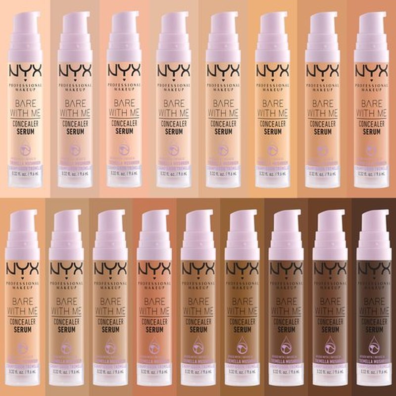 NYX PROFESSIONAL MAKEUP Bare With Me Concealer Serum, Concealer Makeup For Up To 24Hr Hydration - Light
