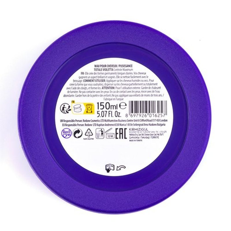Redone Hair Styling Wax Violetta 150ml | Strong Hold & High Shine Gel Wax for Men & Women | Lavender Scent | Long Lasting Edge Control & Wet Look Hair Wax | Professional Maximum Control Finish