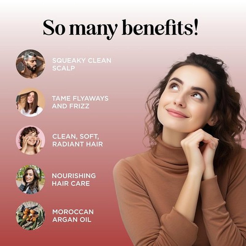 **Argan Oil Shampoo & Conditioner Set | Moisturizing Formula for Dry Hair, Frizz & Split Ends**