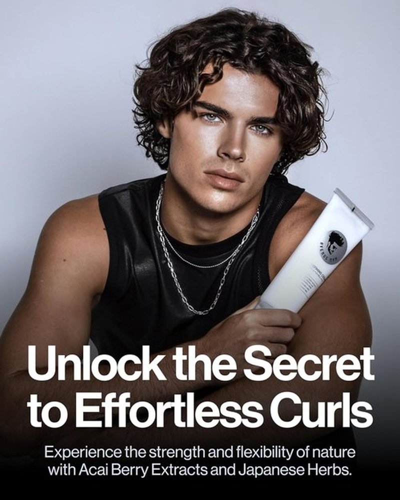 Avenue Man Curl Defining Cream - Natural Flexible Hold with Herbal Extracts - Paraben & Sulfate Free