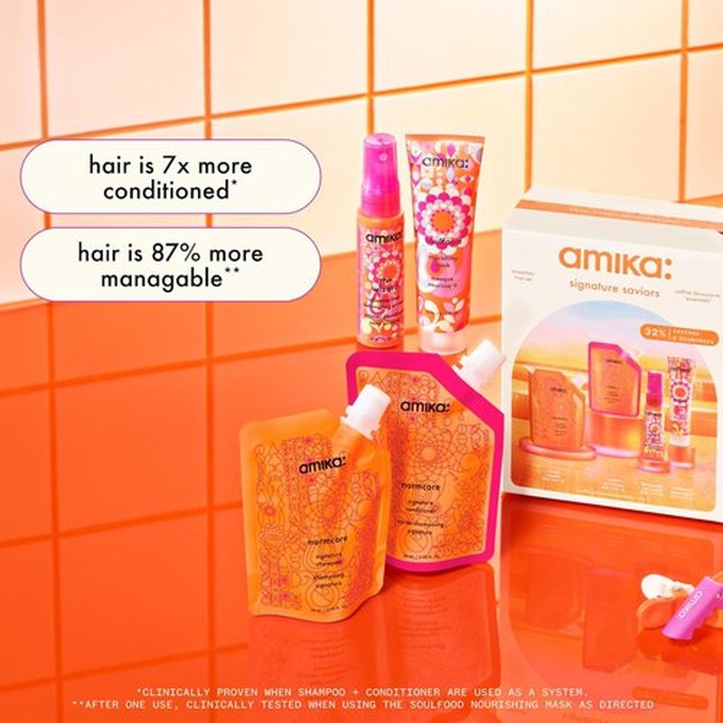 Amika Signature Saviors Essential Trial Set - Nourishing Hair Care for All Hair Types