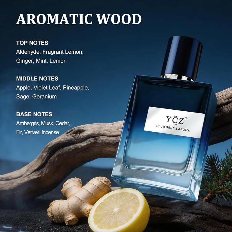 Ycz Club Cologne for Men - Long-Lasting Nightclub Essential Fragrance | 1.7oz Aromatic Woody Notes
