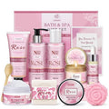 Gifts for Women, 12 PCS Birthday Gifts for Women Rose Relaxing Spa Basket Self Care Package for Her Mom Sister Wife Friend Unique Mothers Day Valentine Gift Ideal