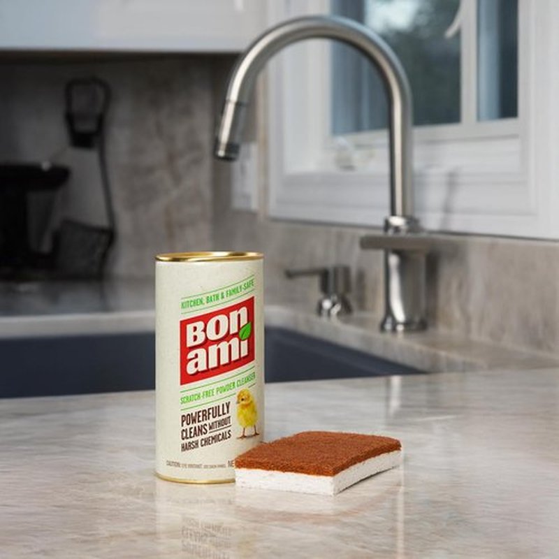 Bon Ami Powder Cleanser - Multi-Surface Cleaner for Kitchens & Bathrooms, Removes Grime & Odors (Single Pack)