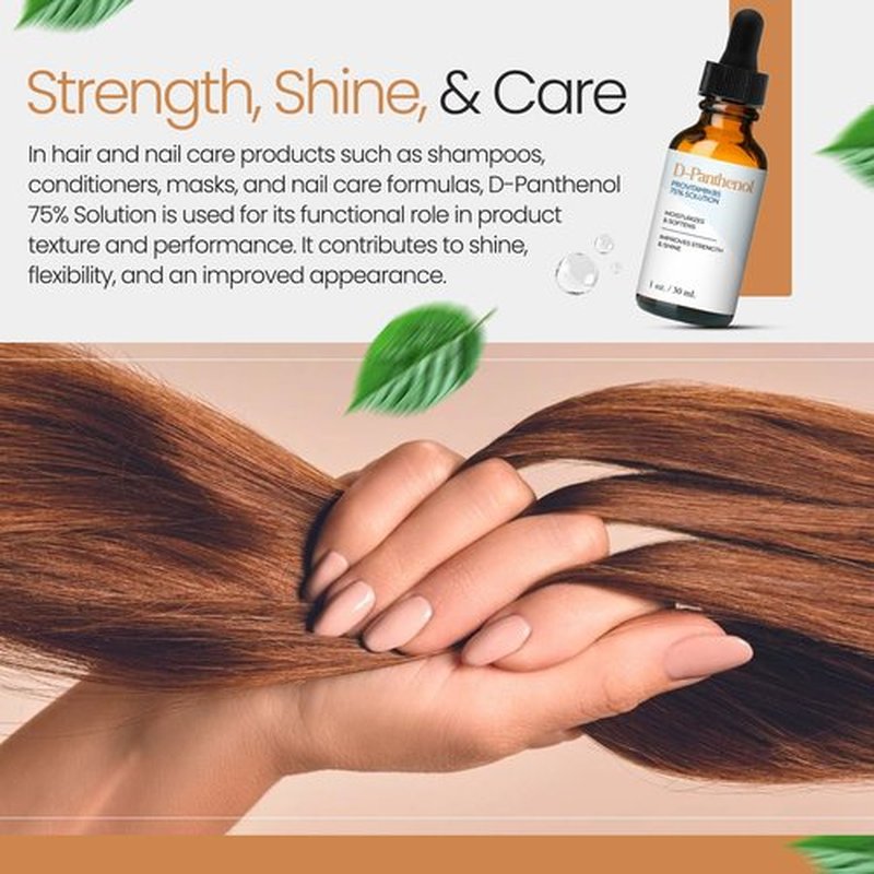 D-Panthenol Liquid 75% Provitamin B5 Solution (4 oz / 118 mL) – Provitamin B5 (D-Panthenol) 75% Solution for Skin, Hair, and Cosmetic Formulations Moisturizing Ingredient by Talsen Chemicals