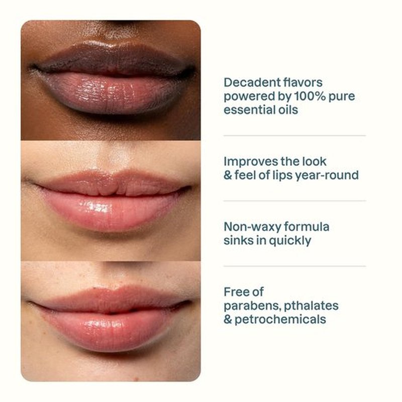 Cliganic Tinted Lip Balm Set | Hydrating & Vitamin E Enriched | 4 Colors | Perfect Stocking Stuffer Gift