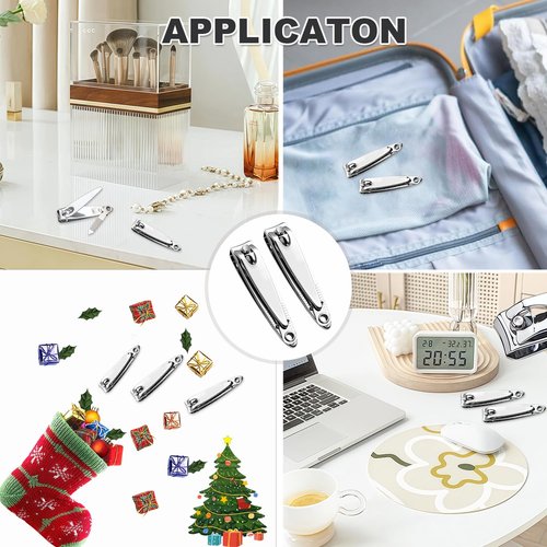 Keeshibao Nail Clippers with File in Bulk, 24-Pack Stainless Steel Nail Trimming for Toenail & Fingernail, Nail Clipper Gifts for Men Women Adults Homeless Care Supplies (Silver)
