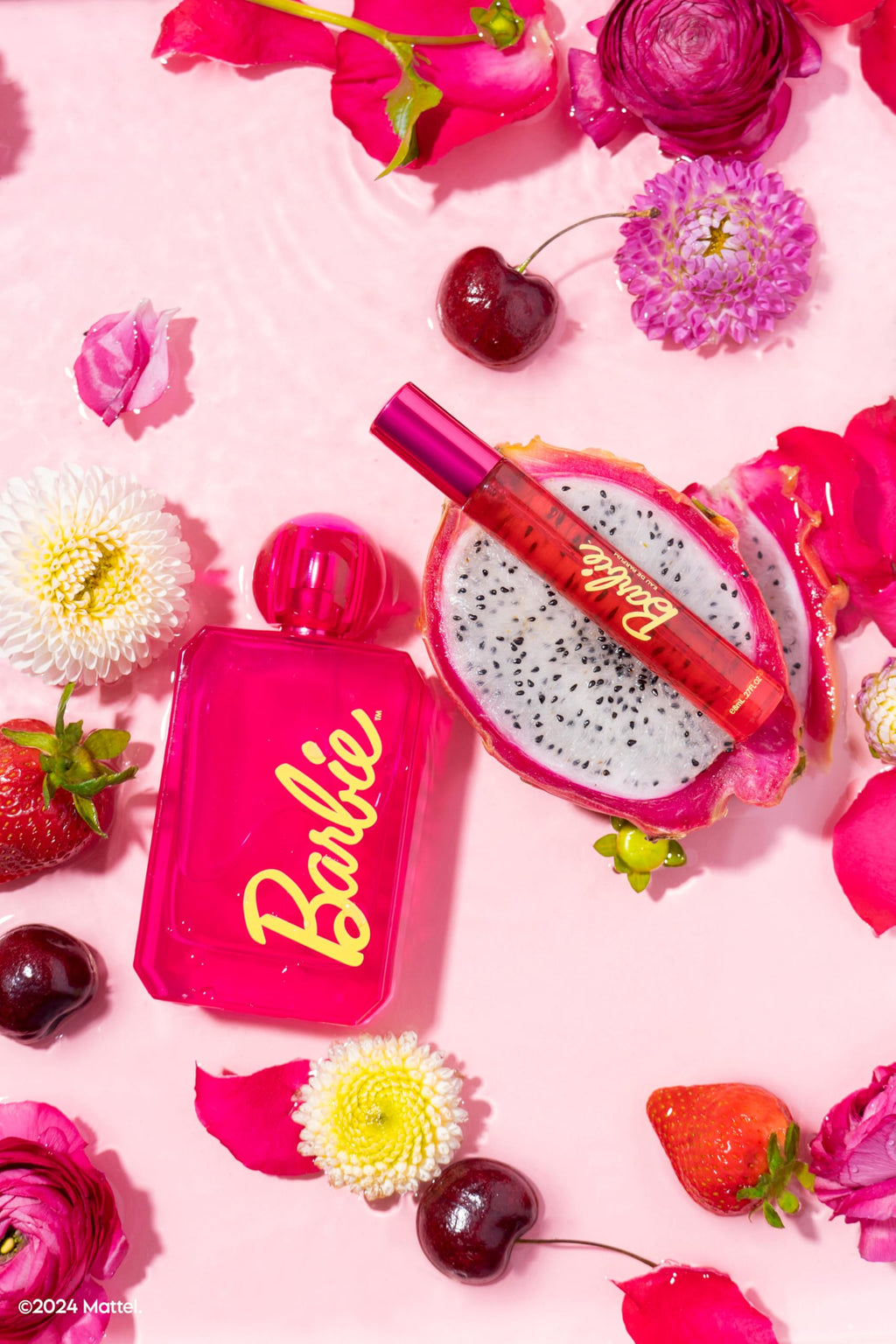 DefineMe Barbie Perfume Bundle, 100 mL Bottle and 8 mL Travel Spray, Fruity and Gourmand Fragrance with Strawberry, Dragon Fruit, Whipped Cream & Sandalwood Notes, Perfumes for Women