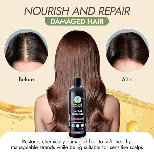 Nature's Brands - Herbal Choice Mari Natural Shampoo for Dry Hair - Moisturizing Organic Olive Oil & Rosemary Extract | 8 Fl Oz, Vegan & Cruelty-Free