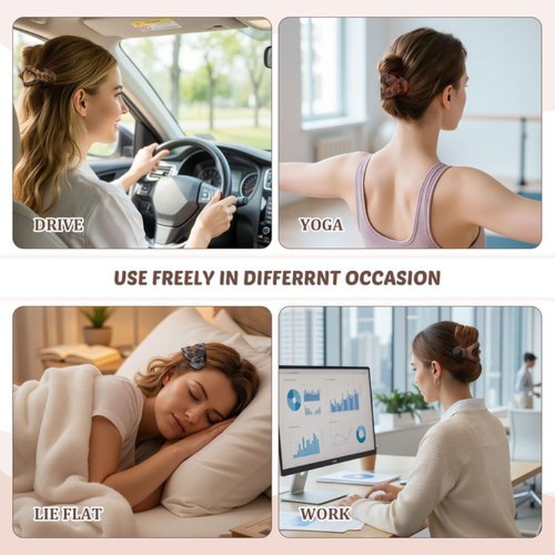 Lourny Flat Hair Clips for Women, French Flat Claw Clips & Duckbill Hair Clips for Thin Hair Lightweight Non-Slip Large Claw Clips for Women 6PCS