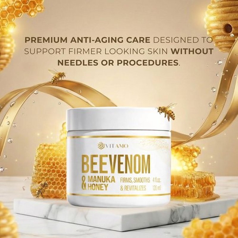 Bee Venom Skin Treatment Cream | Face & Neck Wrinkle Moisturizer That Firms & Tightens | Made In USA | Hydrating Skin Restoration with Smoothing Effect | Instant Face Lift Cream, 4oz