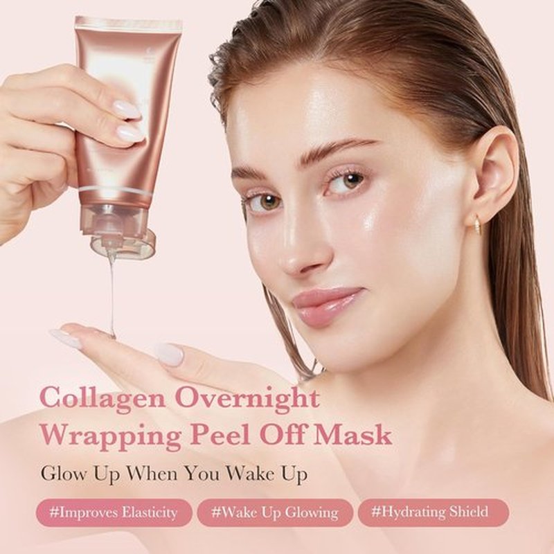 Medicube Collagen Wrapping Mask - Overnight Peel Off Facial Mask for Elasticity & Hydration | 2.53 fl. oz.