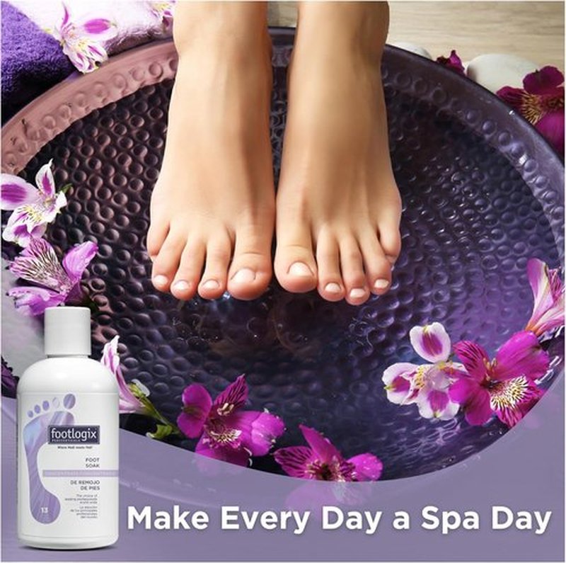 Footlogix Foot Soak Concentrate - Gentle Cleansing Foot Bath Soak for Softening Dry Feet | 8.45 oz