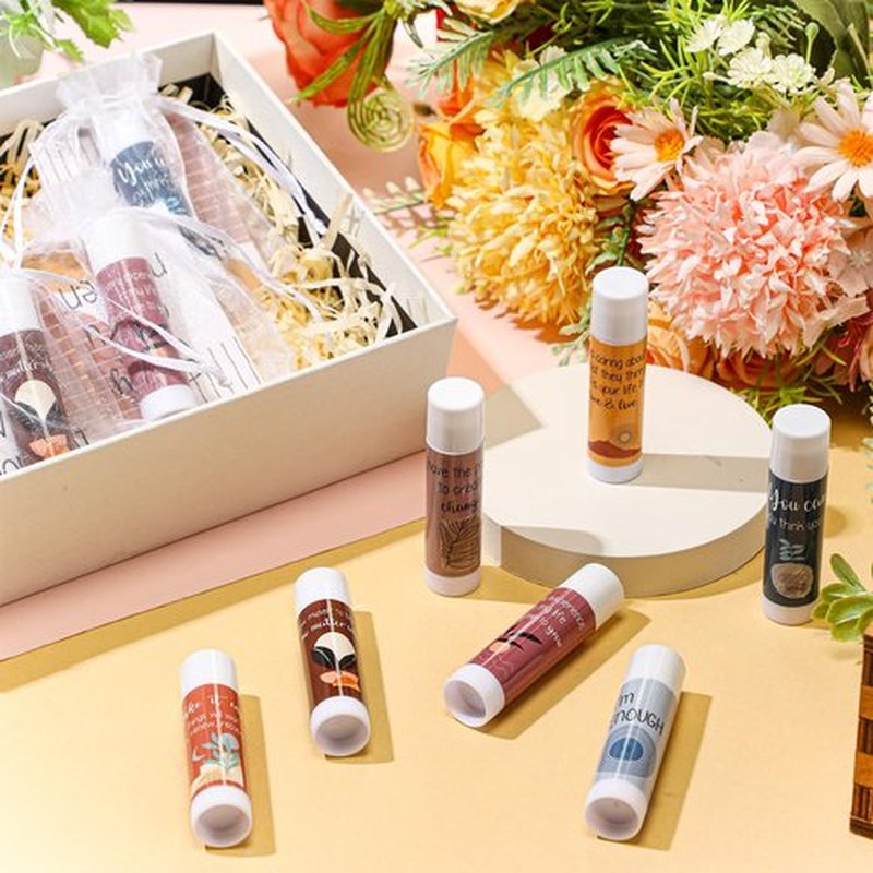 Leelosp 30 Sets Christmas Thank You Gift Lip Balm Bulk, Positive Affirmation Gifts Set with Positive Daily Affirmation Cards, Inspirational Appreciation Gift for Stocking Stuffers