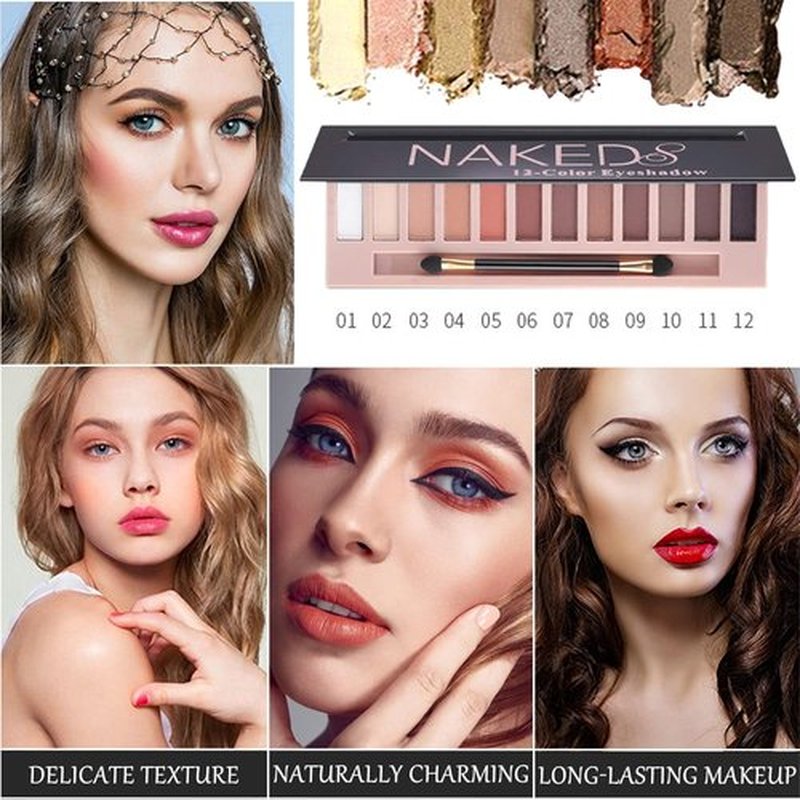 Sulily Eyeshadow Palette Kit - 12 Colors in Nude, Matte & Shimmer | Waterproof Professional Makeup for Women