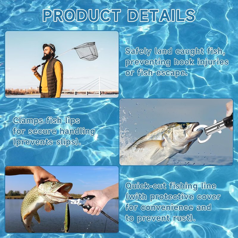Fishing Advent Calendar - 24 Days of Christmas Surprises with Fishing Tool Kit & Tackle Lures