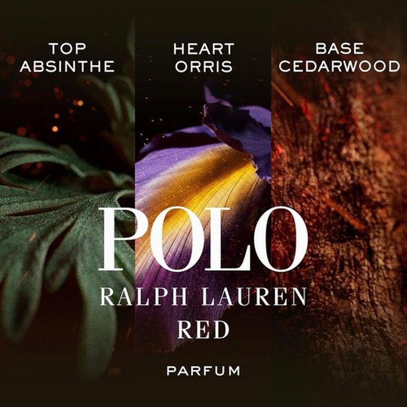 Ralph Lauren Fragrances - Polo Red Parfum - Intense Men's Cologne with Absinthe, Cedarwood & Musk