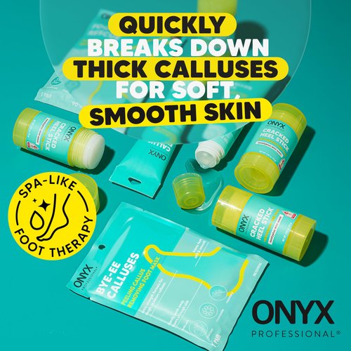 Onyx Professional Foot Peel Mask Callus Remover, 2 pack - Dead Skin Remover, Foot Exfoliator, Cracked Heel Repait, Peeling Callus Removing Foot Mask Pedicure Kit For Smooth Soft Healthy Feet