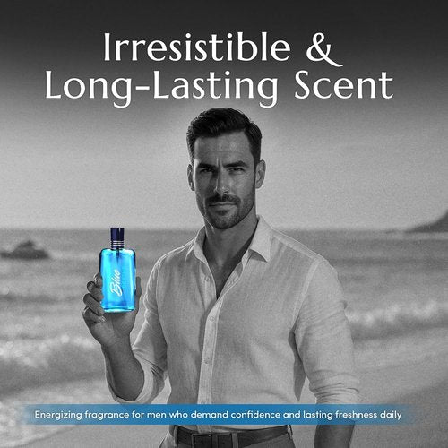 PB ParfumsBelcam Blue Depths Eau de Toilette Spray - 3.4 Fl Oz | Fresh Aquatic Cologne for Men with Citrus & Musk
