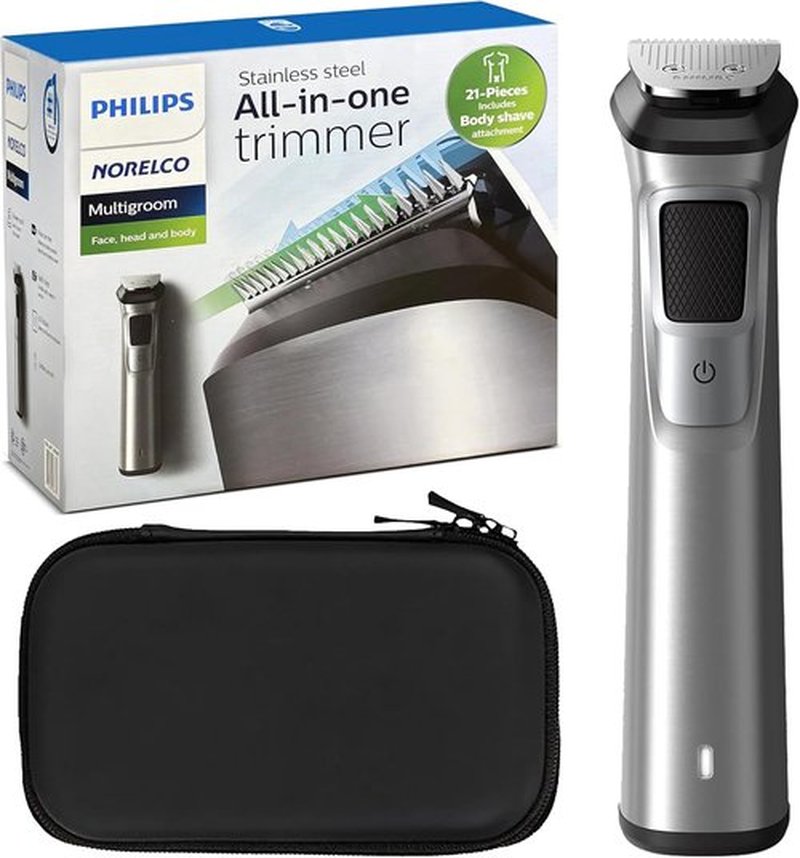 Philips Multi Groomer 8000 Series - 21-Piece All-in-One Grooming Kit for Men | Precision Beard Trimmer