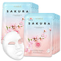 VSHELL Sakura Brightening Sheet Mask (10 Pack) – Hydrating Face Masks with Sakura Extract & Arbutin – Helps Improve the Look of Dullness, Dark Spots & Uneven Tone – Gentle for Sensitive Skin