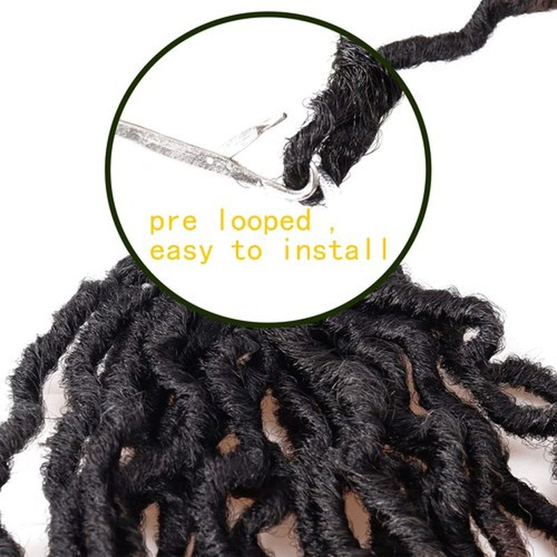 Faux Locs Crochet Hair 10 Inch 6 Packs 3 Tone Ombre Red Goddess Locs Crochet Hair for Black Women, Prelooped Gypsy locs Crochet Hair for Wavy Dreadlocks Crochet Hair Extensions, 1B/99j/530