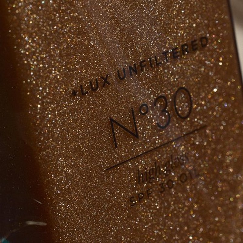 + Lux Unfiltered N°30 Shimmer Body Oil with SPF 30 - Hydrating & Nourishing High Gloss Tanning Oil, Instant Bronze Shimmer Sunscreen - Oxybenzone Free - Broad Spectrum Sunscreen SPF 30
