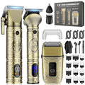 Dumite Professional Hair Clippers for Men,3 in 1 T-Blade Trimmer,Nose Hair Electric Shavers,Cordless Barber Clippers, Bald Hairdressing and Razor Shavers Set Hair Cutting Kit Gift for Men