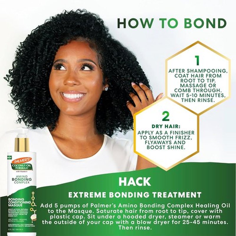 Palmer's Amino Bonding Complex Hair Mask - Intense Conditioning Masque with Coconut Oil & Vitamin E | 12 fl. oz