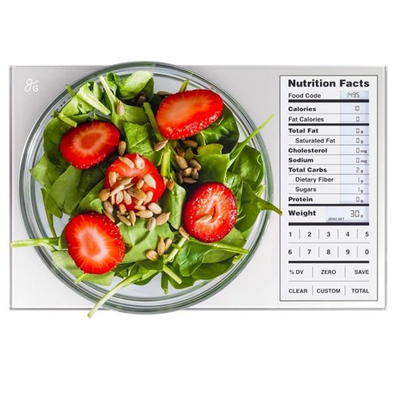 Greater Goods Food Scale - Nutrition Calculator & Meal Prep Tool | 11lb Capacity, Silver Finish