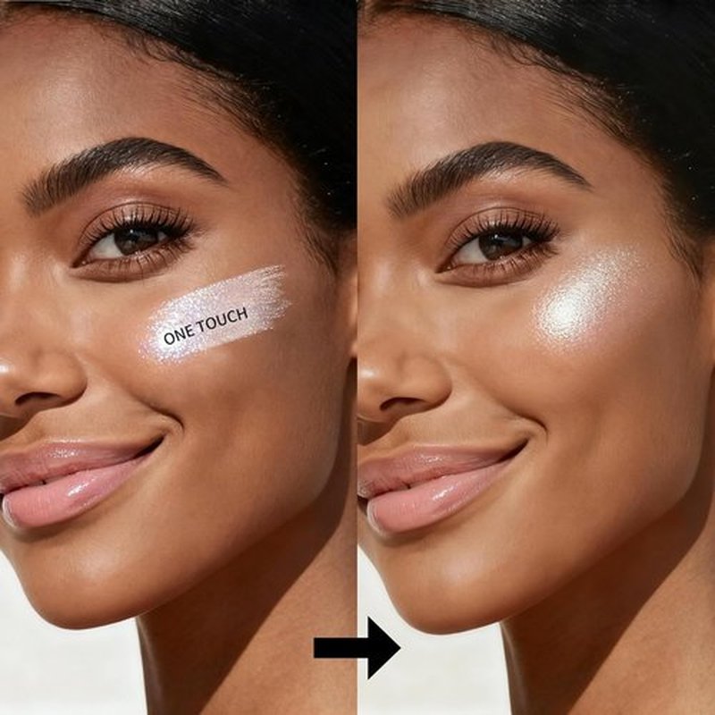 Sheer Glow Highlighter Stick by [Brand Name] - Blendable & Buildable Radiance for All Skin Tones (01 Pearl Shimmer)
