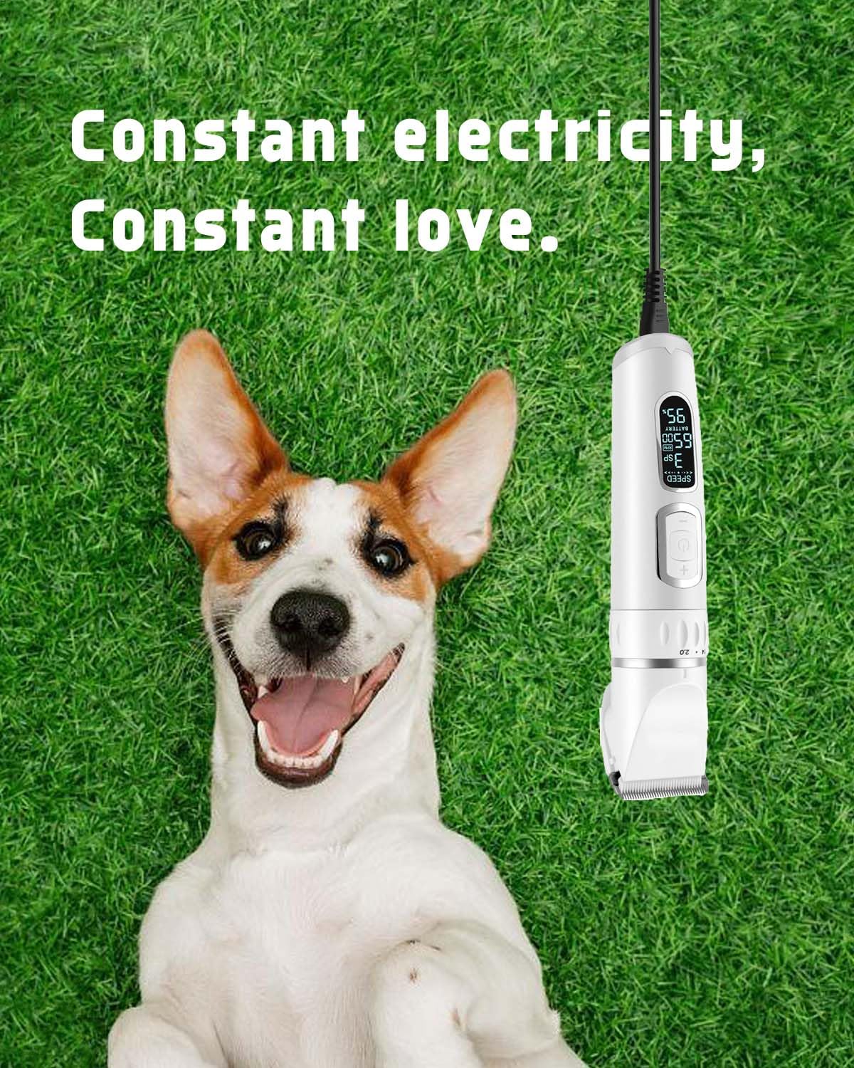 uijino HOLDOG Clippers Charger Cord for Holdog Dog Clippers Charger, 1 Cleaning Brush, 3.3ft Power Cord