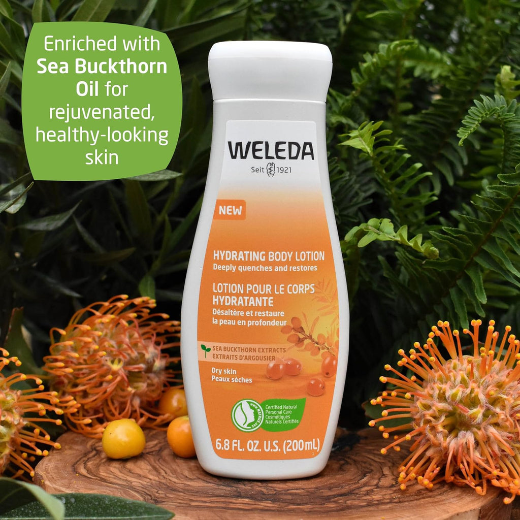 Weleda Hydrating Sea Buckthorn Body Lotion - Nourishing Moisturizer, 6.8 Fl Oz