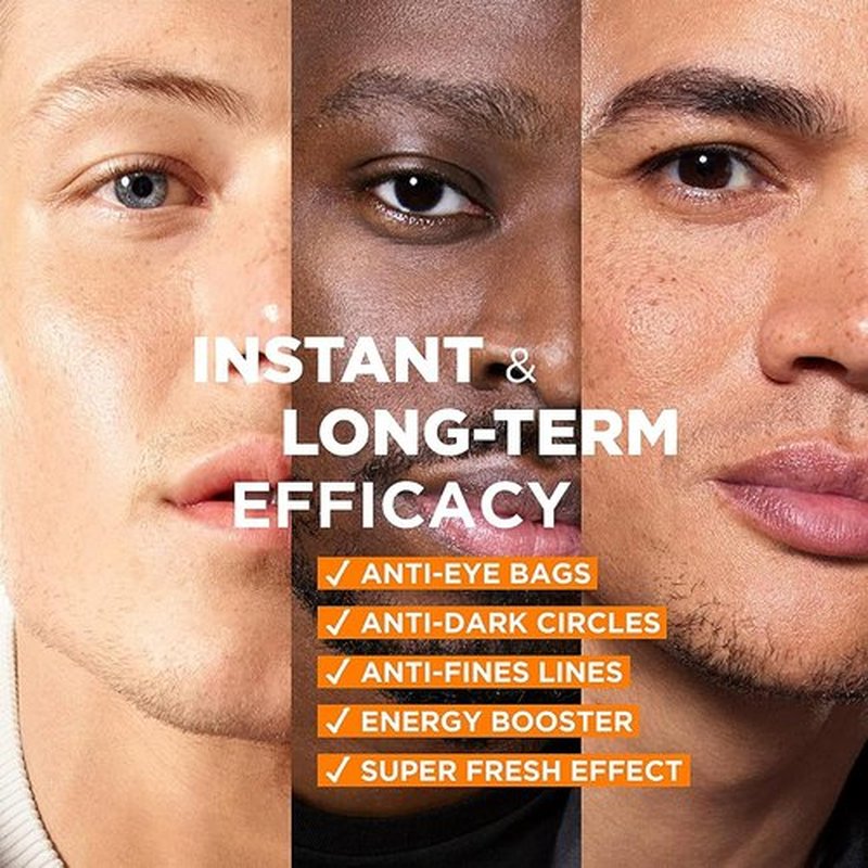 L'Oréal Men Expert Eye Roll-On - Hydra Energetic Formula with Vitamin C to Reduce Dark Circles | 10ml