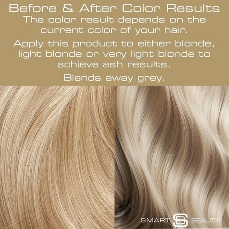 Smart Beauty Ash Blonde Hair Dye - Permanent Cool Ash Toner with Plex Conditioner | Vegan & Cruelty-Free