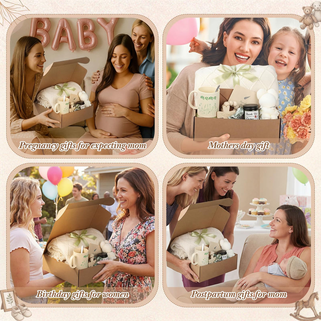 Ferrochef New Mom Care Package After Baby, New Mom Gifts Set Pregnancy Gift for Expecting Mommy with Blanket, Mama Mug for Moms to Be Baby Shower First Mothers Day Women Birthday Postpartum Essentials