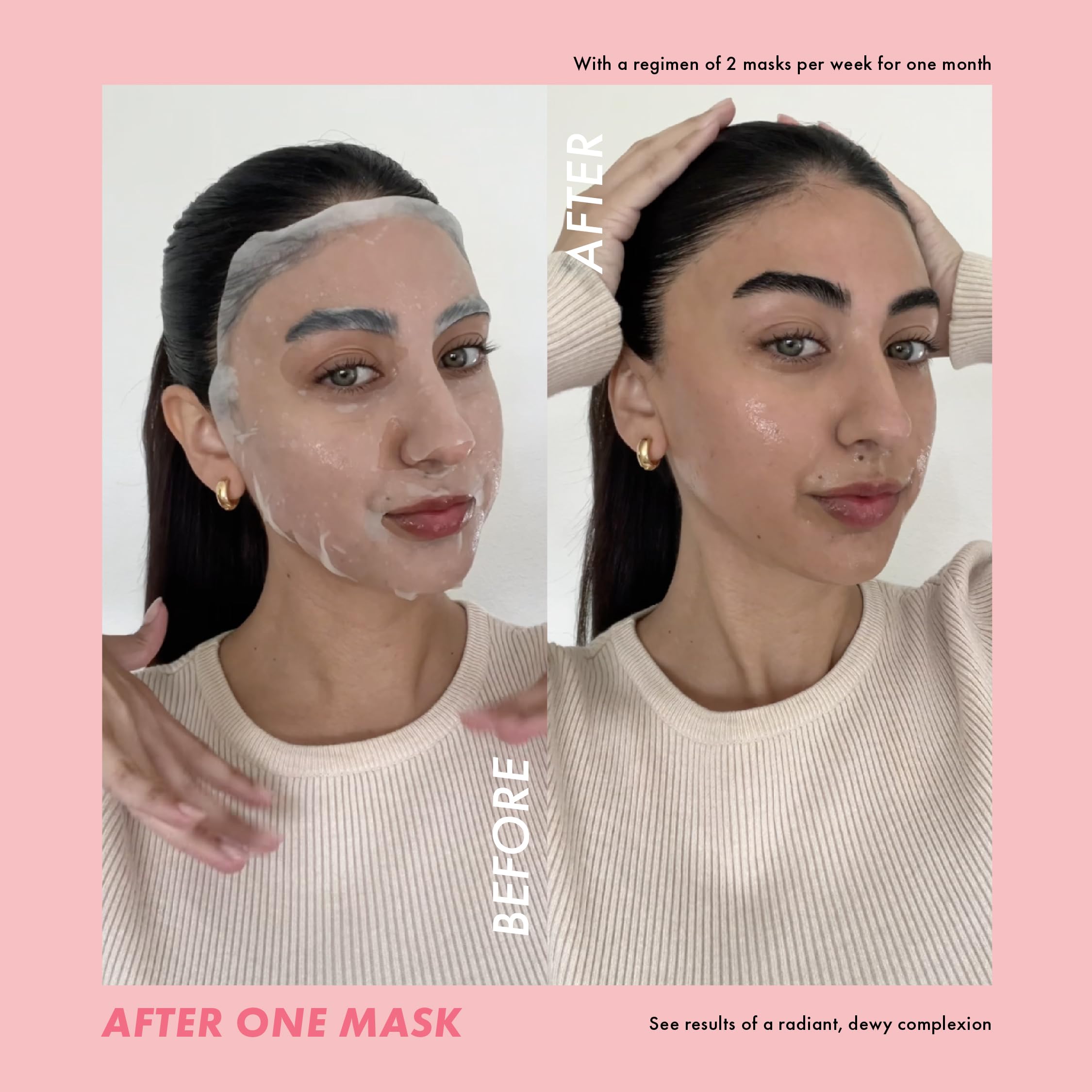 ESW Beauty Most Loved K Beauty Skincare Set - Korean Face Masks & Under Eye Patches - Iced Chai Latte Eye Patches - Strawberries & Cream, Deep Detox, The Pink Dream, & Green Reset Face Masks