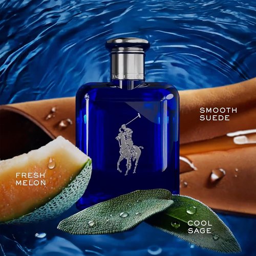Ralph Lauren Fragrances - Polo Blue Eau de Toilette - Men's Cologne - Fresh Aquatic Scent with Citrus & Sage