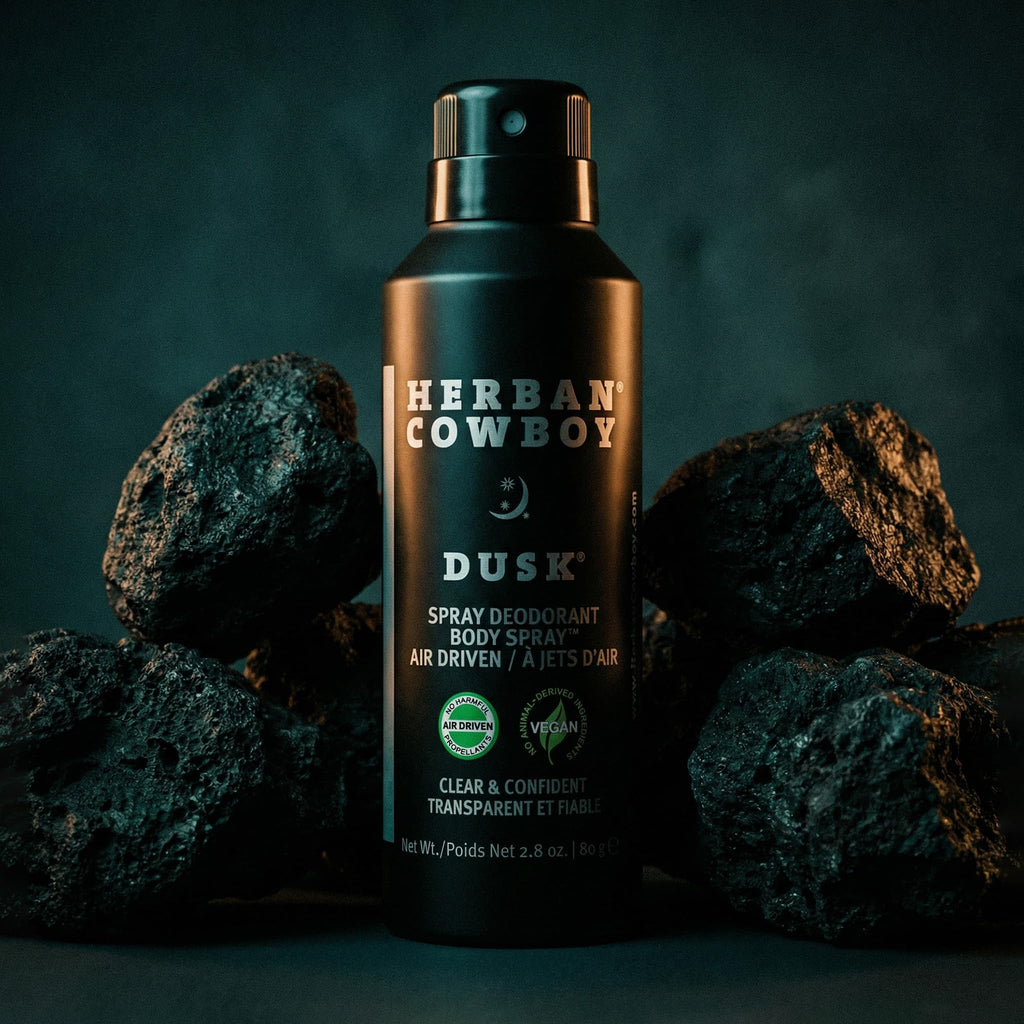 Herban Cowboy Dusk Body Spray Deodorant with Hints of Cedar, Lavendar, Lime, and Sandalwood (2.8 oz)