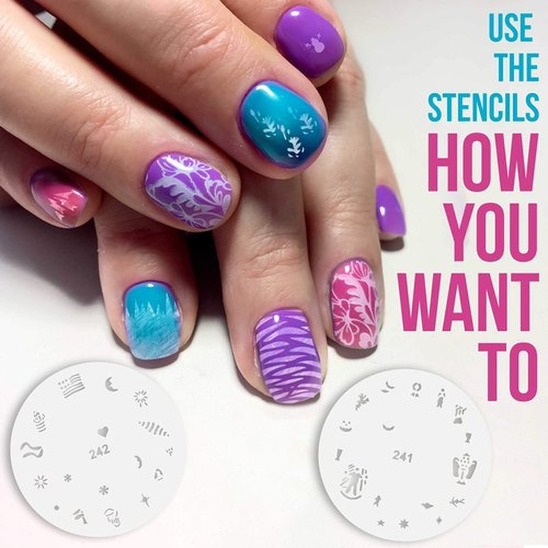 Custom Body Art Airbrush Nail Stencils - Nail Art Stencils Series #13: 340 Unique Designs from 20 Individual Templates
